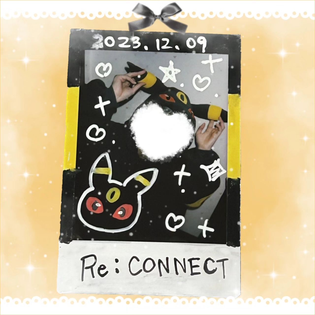 チェキ 黄色 落書き パンダドラゴン ぱっち ハピカ 落書き 36枚パンダ